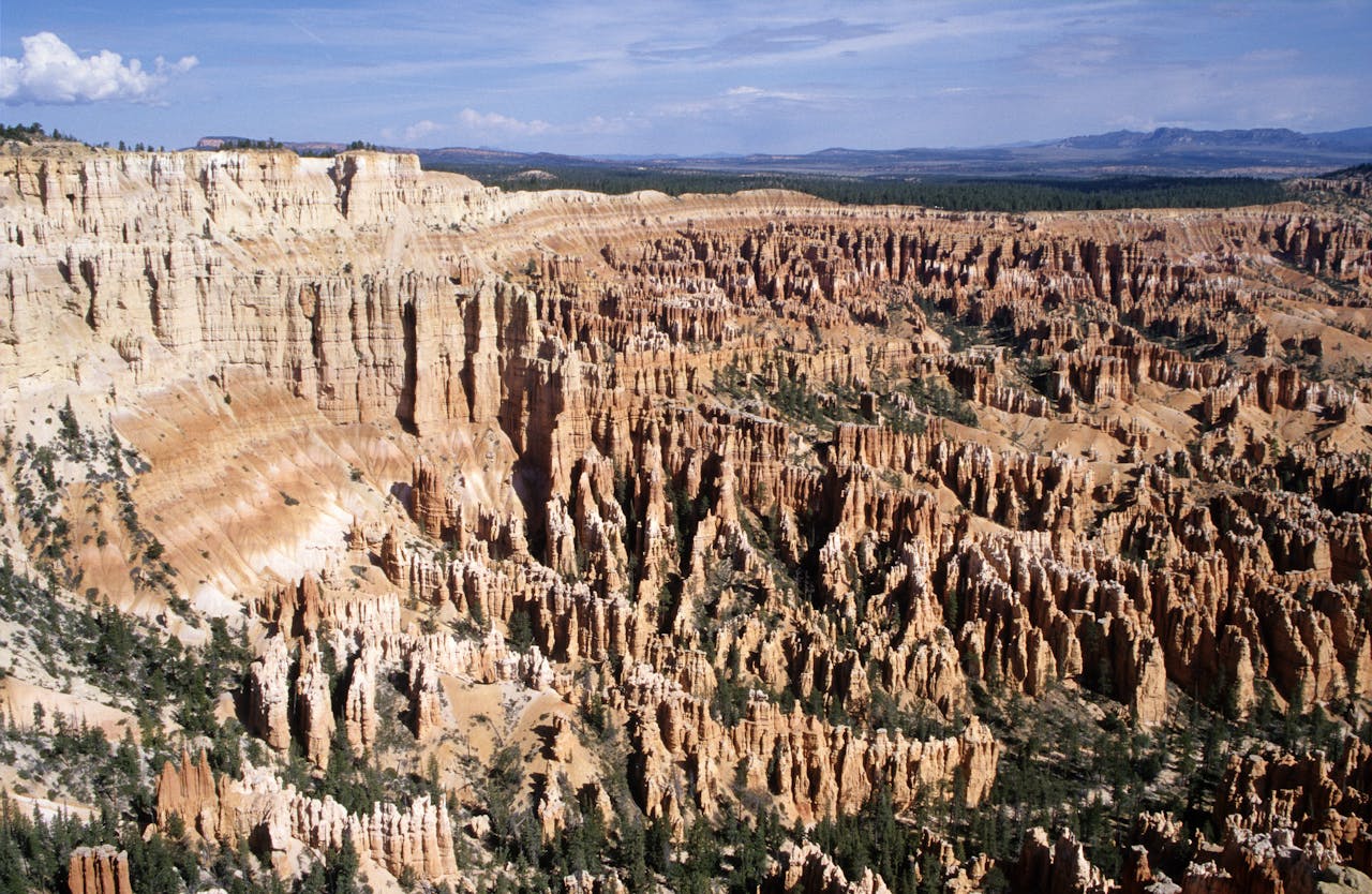 Hoodoo rock formations in Bryce Canyon National Park Utah