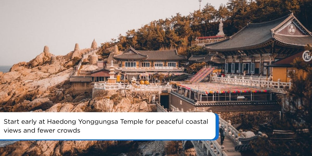 Haedong Yonggungsa Temple by the sea in Busan during a one day itinerary