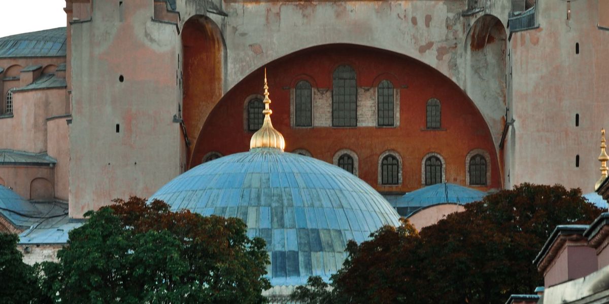 Hagia Sophia in Istanbul at dusk