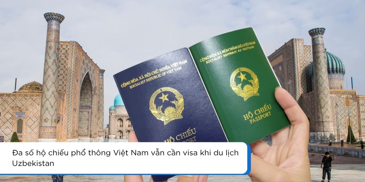 Hộ chiếu và vé máy bay, minh họa thủ tục visa Uzbekistan cho người Việt