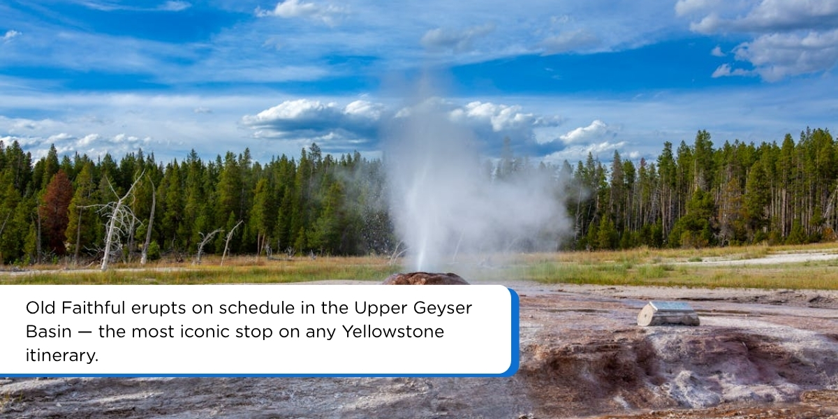 old faithful geyser eruption yellowstone national park