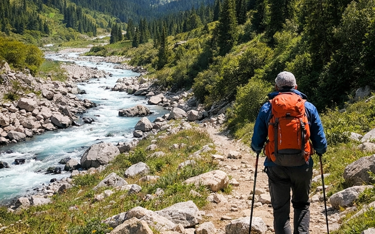 nature kyrgyzstan hike at Ala Archa National Park