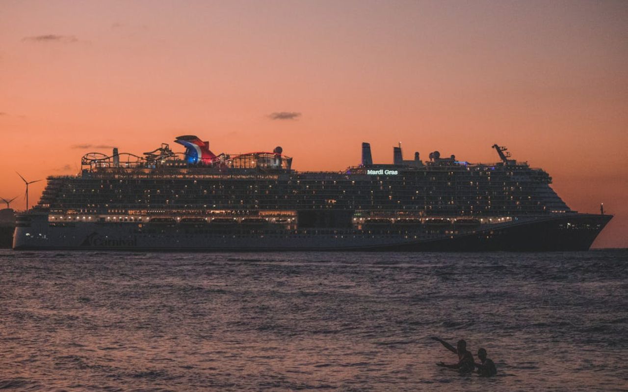 Cruise ship docked at Amber Cove cruise port near Puerto Plata
