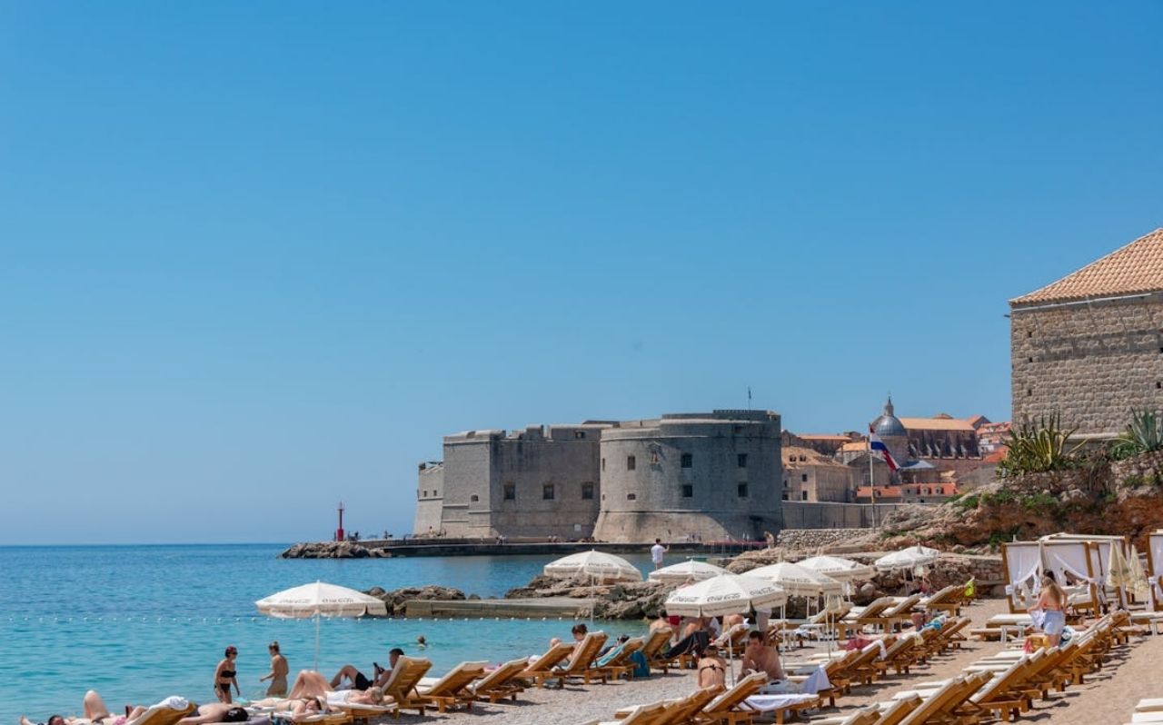 Banje Beach Dubrovnik Croatia near Old Town