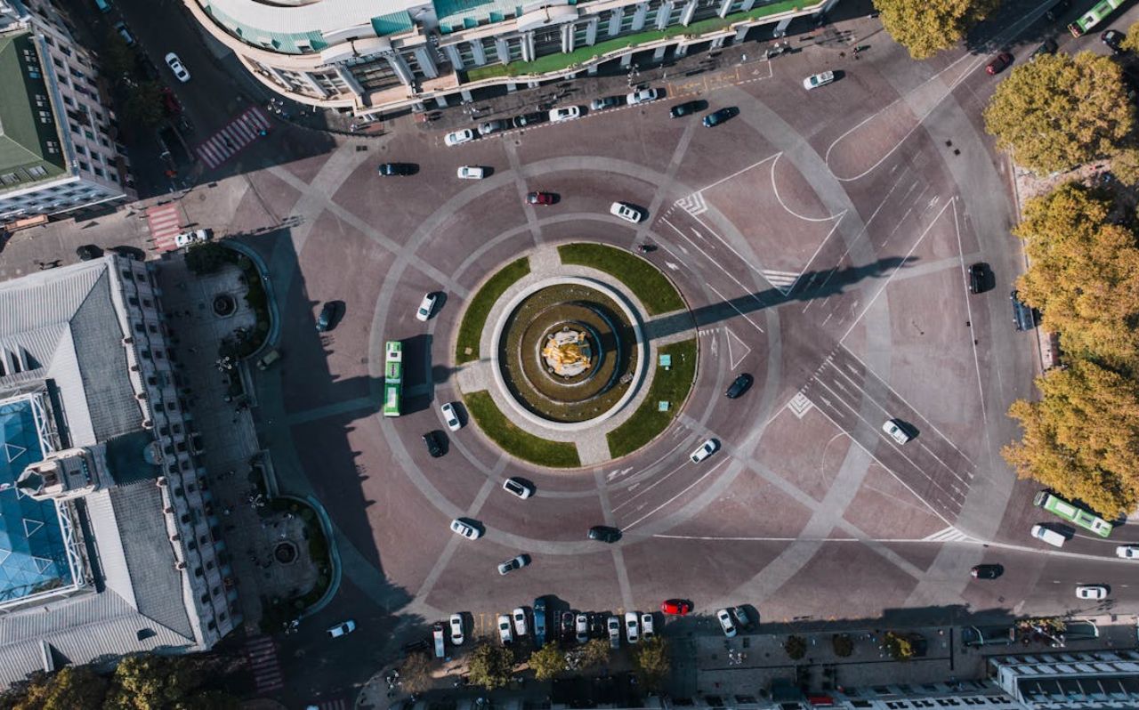 Street scene in central Tbilisi with cafes, pedestrians, and historic buildings