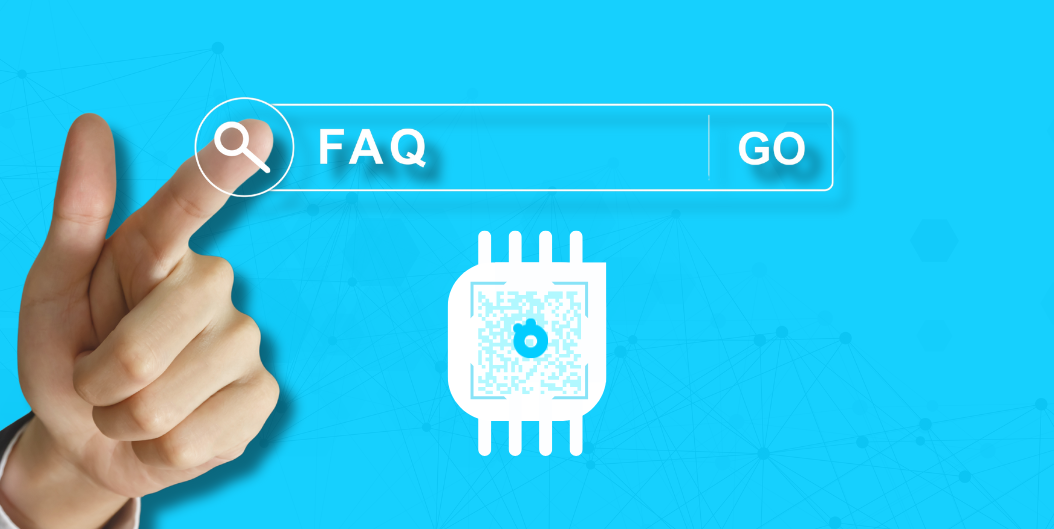 Minh họa mục FAQ về eSIM GoHub với biểu tượng tìm kiếm và chip điện tử