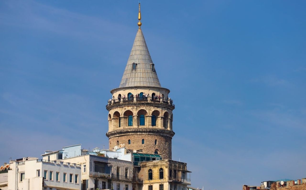 Galata Tower and nearby streets in the Karaköy district of Istanbul