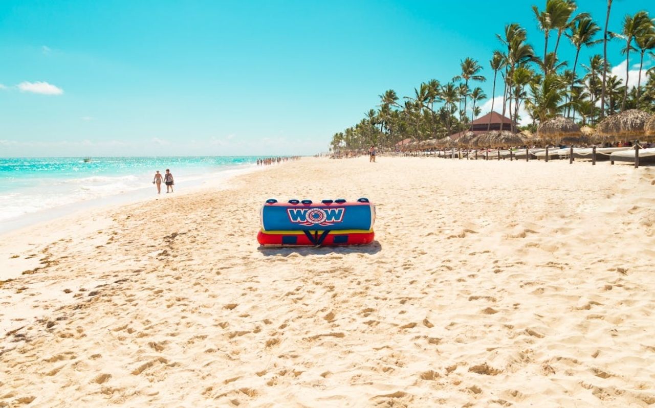 Macao Beach in Punta Cana with waves and open coastline outside the resort area