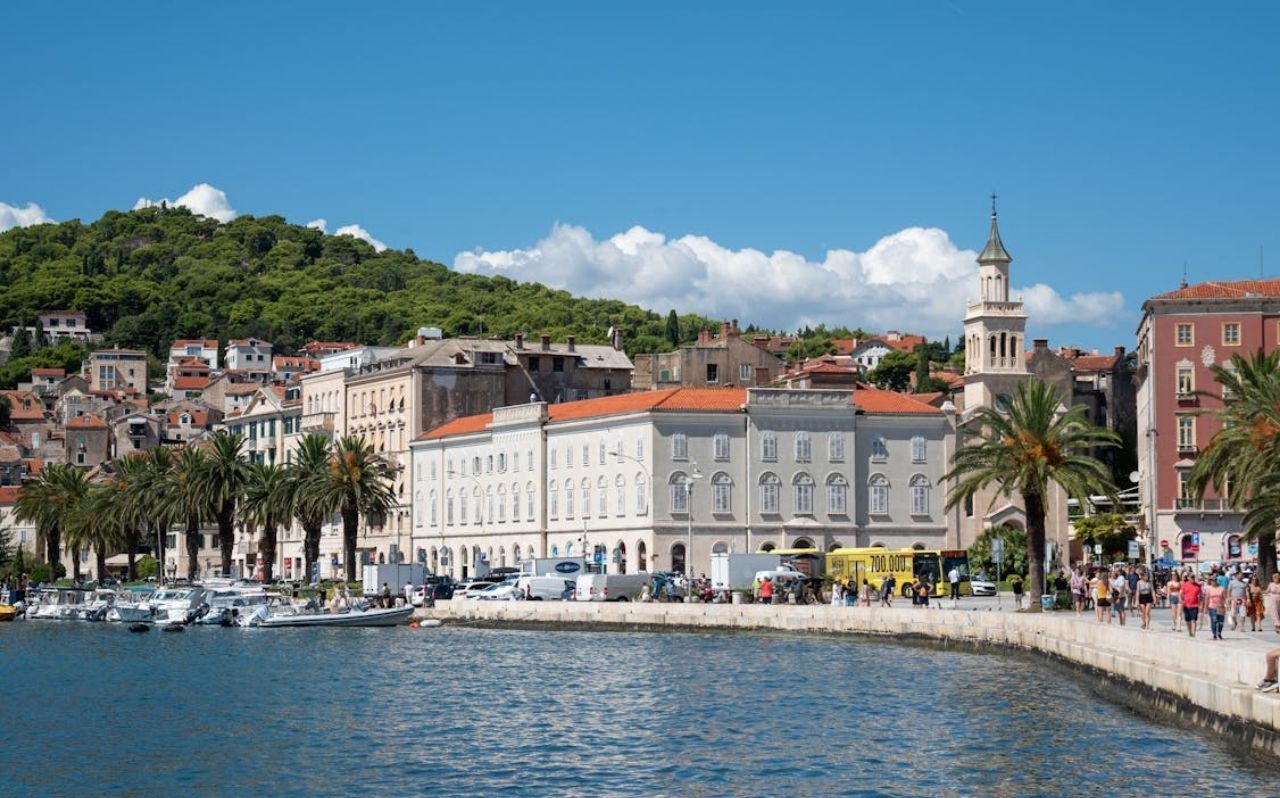 View over Split harbor from Marjan Hill