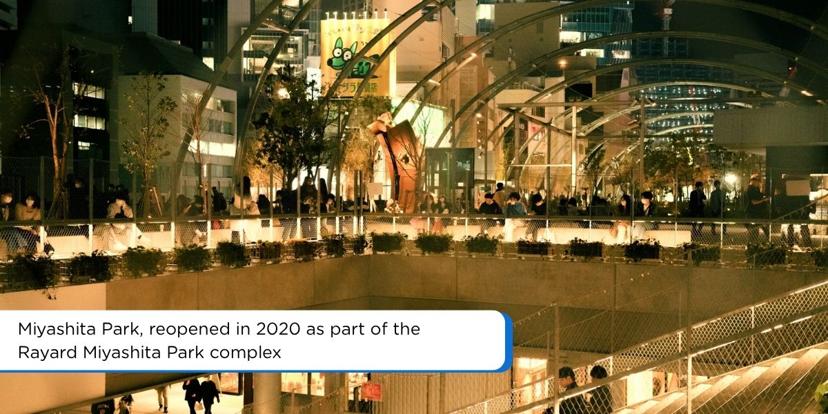 miyashita park shibuya tokyo rooftop green space