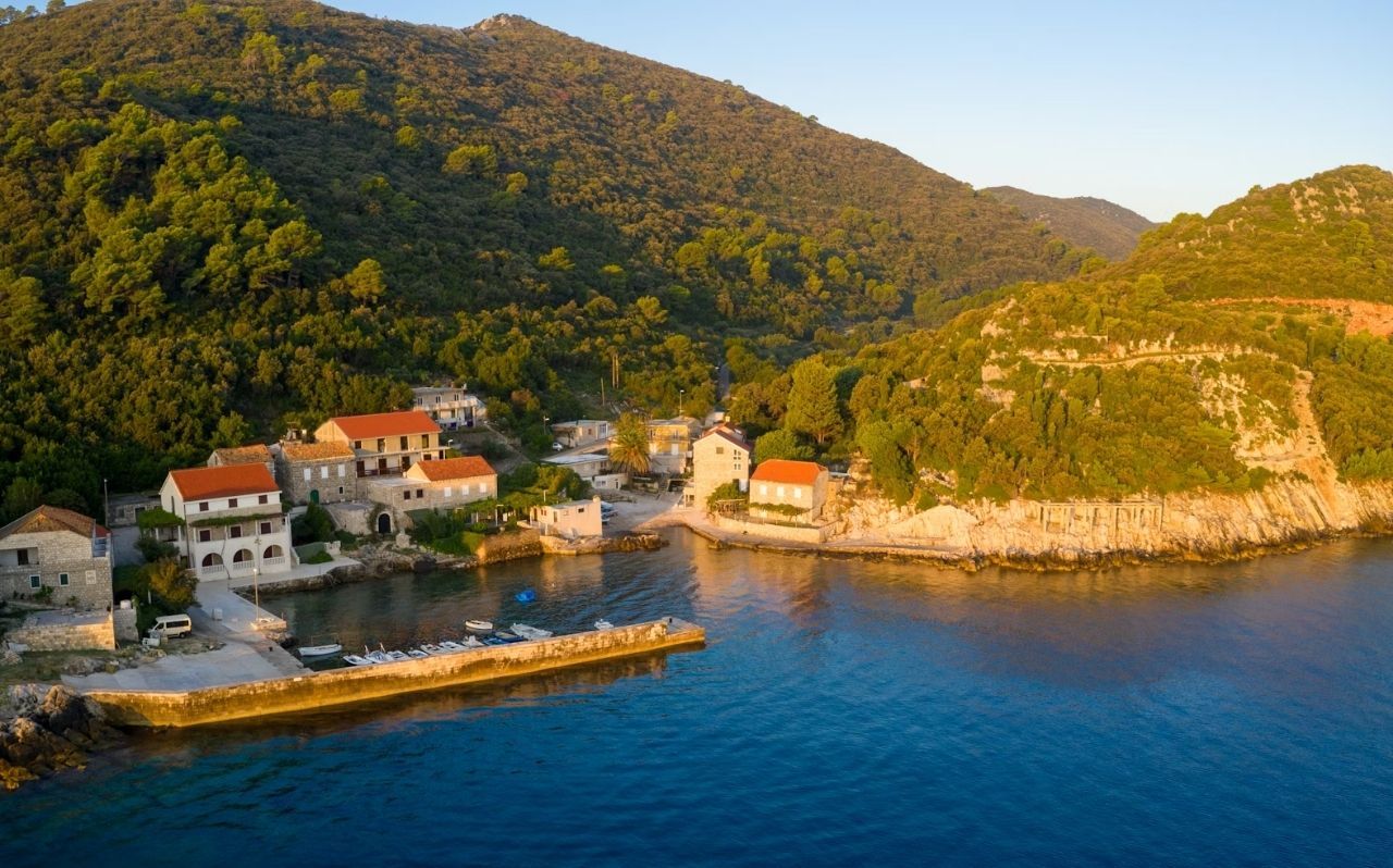 Mljet Island Croatia national park lake surrounded by forest