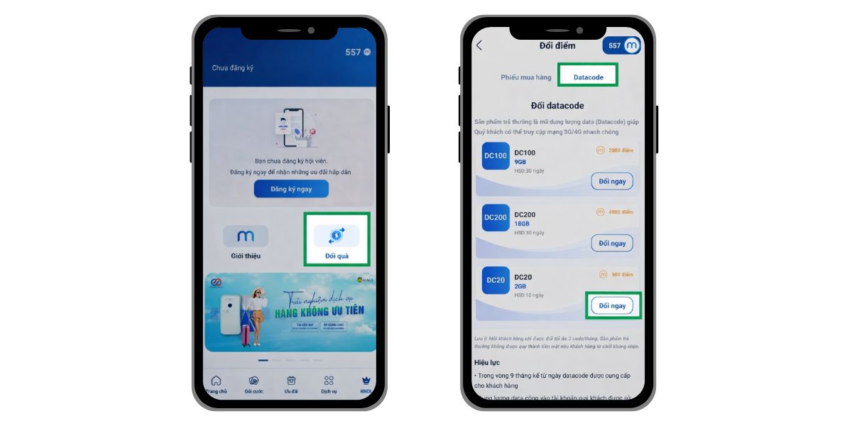 Nhận data miễn phí MobiFone qua SMS và ứng dụng