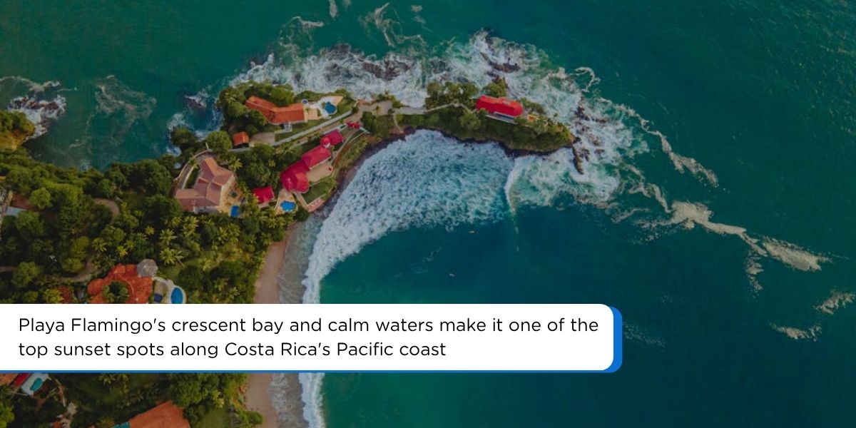 Playa Flamingo beach at sunset in Guanacaste Costa Rica