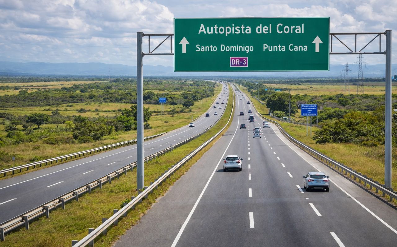 Highway travel between major regions in Dominican Republic