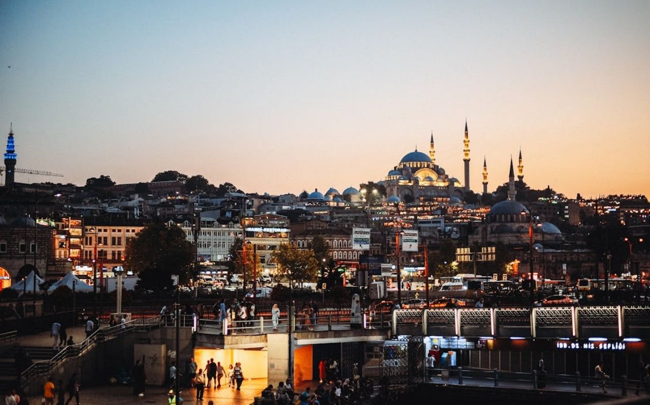 Hagia Sophia and Blue Mosque in Sultanahmet district Istanbul