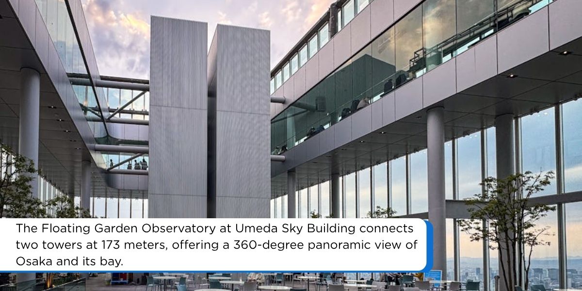 umeda sky building osaka floating garden observatory aerial view