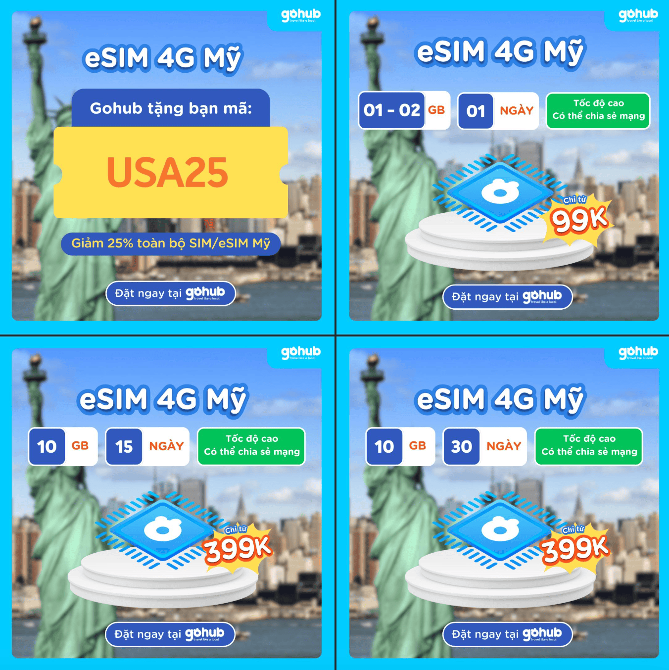 Giao diện kết nối eSIM tại Mỹ – hỗ trợ nhiều bang