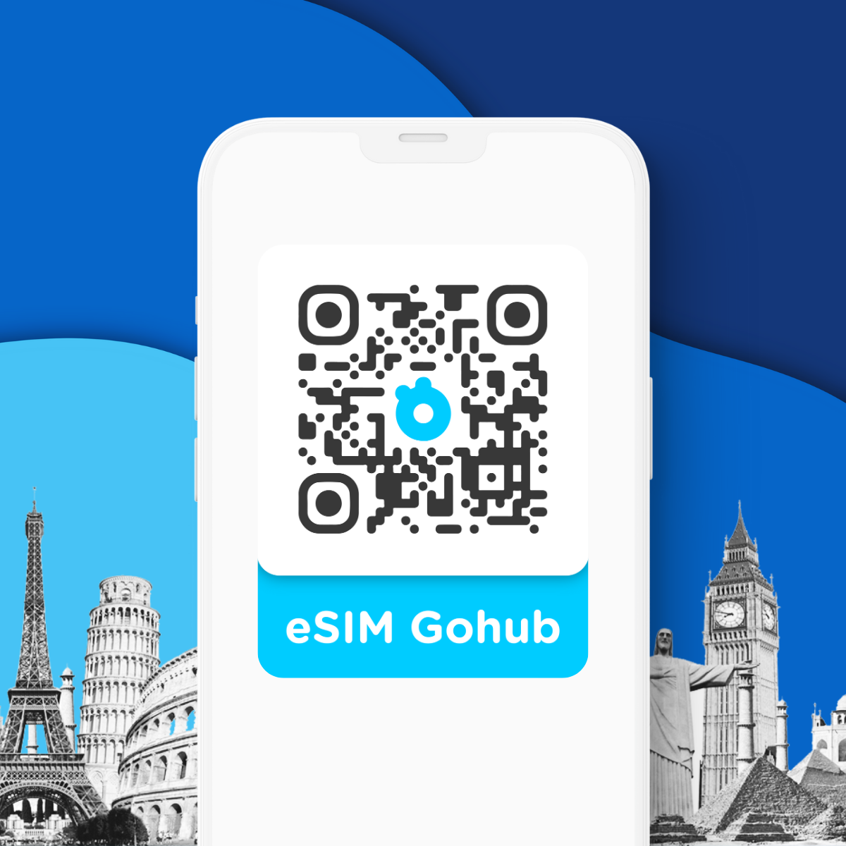 Quét mã QR kích hoạt eSIM Gohub trên iPhone