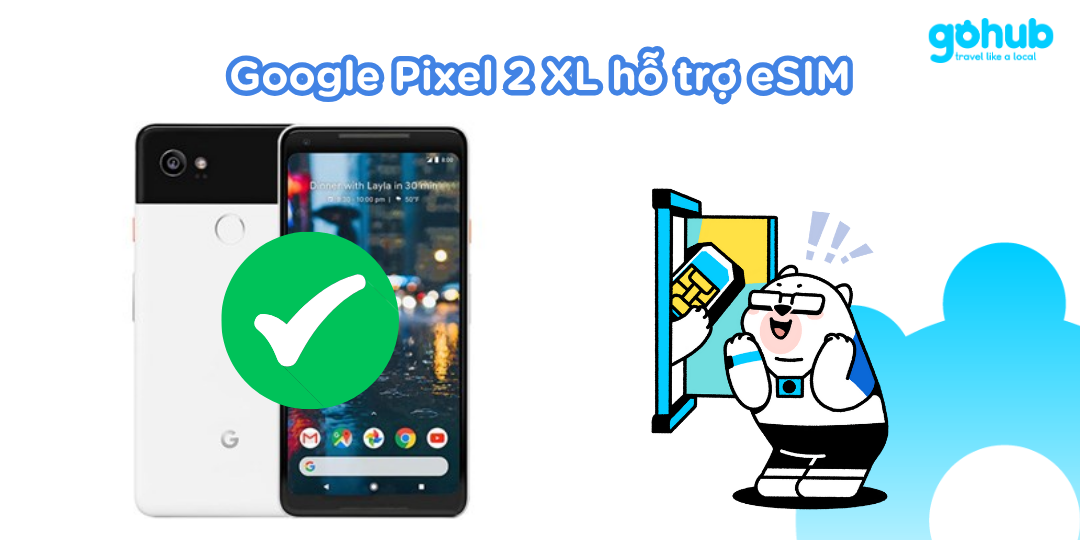 Google Pixel 2 XL hỗ trợ eSIM