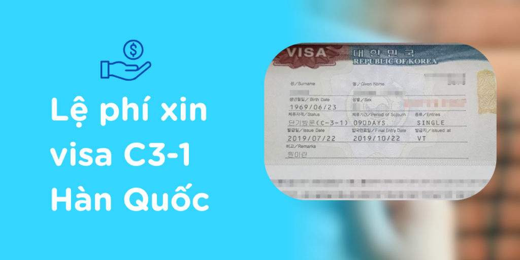 lệ phí visa C3-1 Hàn Quốc