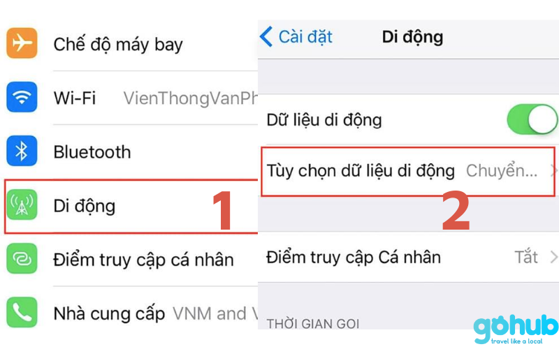 Chuyển vùng quốc tế iPhone
