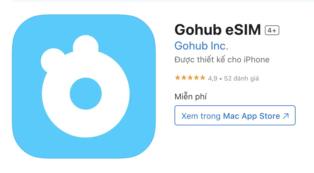 eSIM du lịch Trung Quốc - gohub app