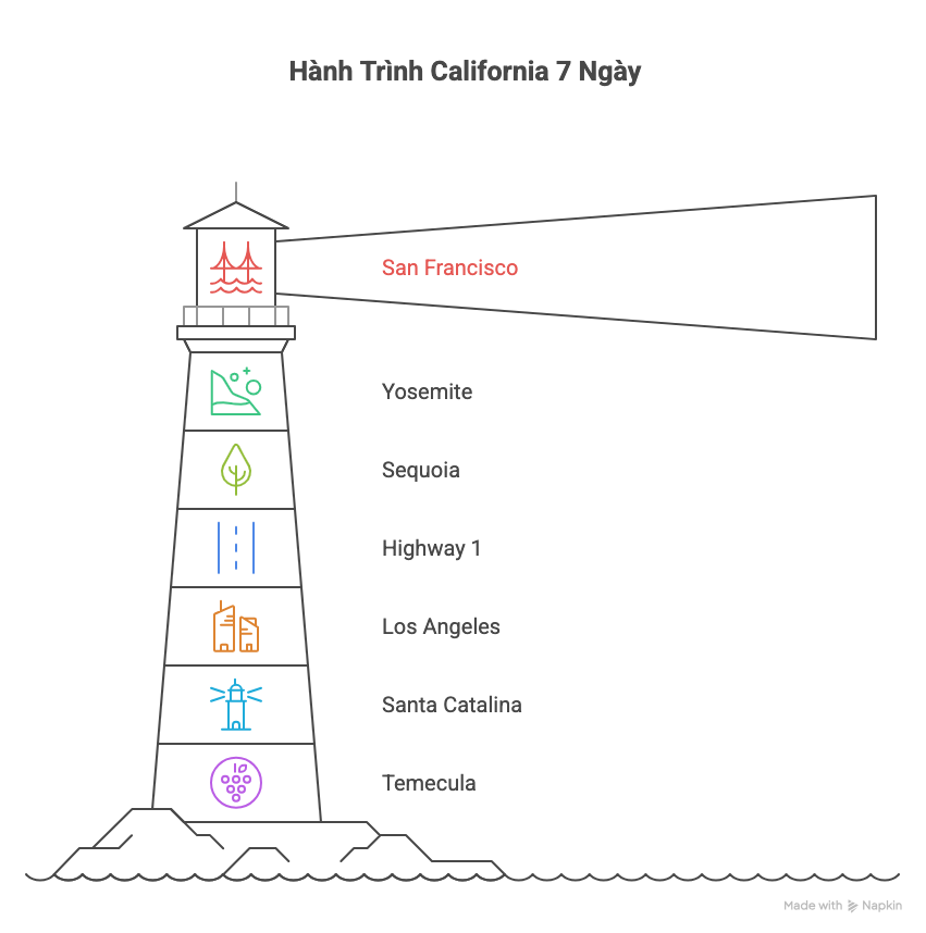 Lịch Trình Du Lịch California Tự Túc 7 Ngày