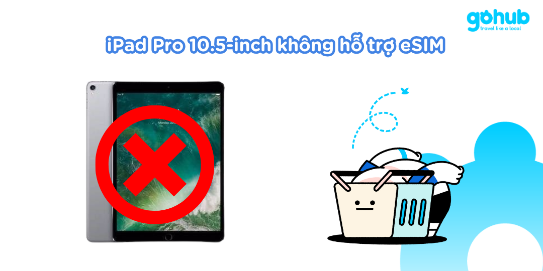 iPad Pro 10.5-inch không hỗ trợ esim