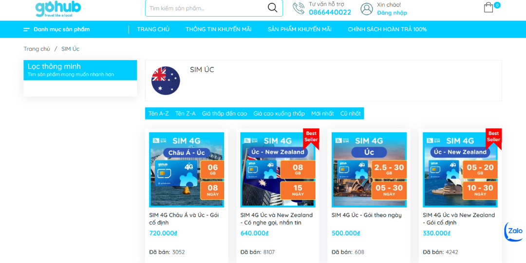 Gohub - đơn vị cung cấp SIM Úc uy tín tại Việt Nam