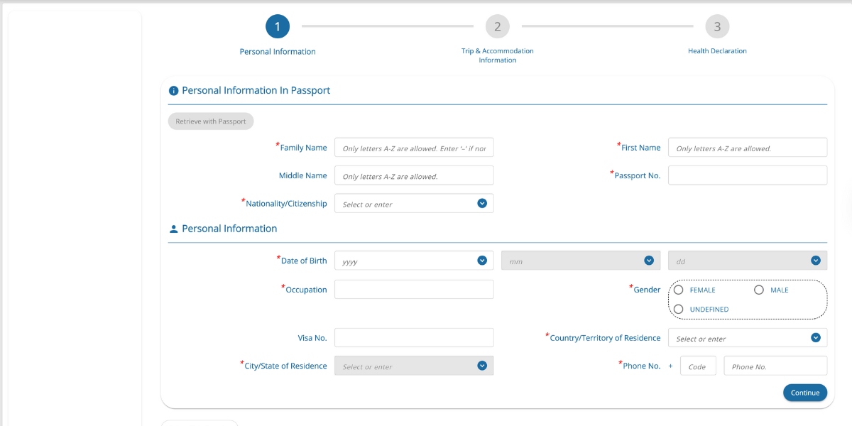 Tờ khai nhập cảnh Thái Lan Kỹ Thuật Số TM6
