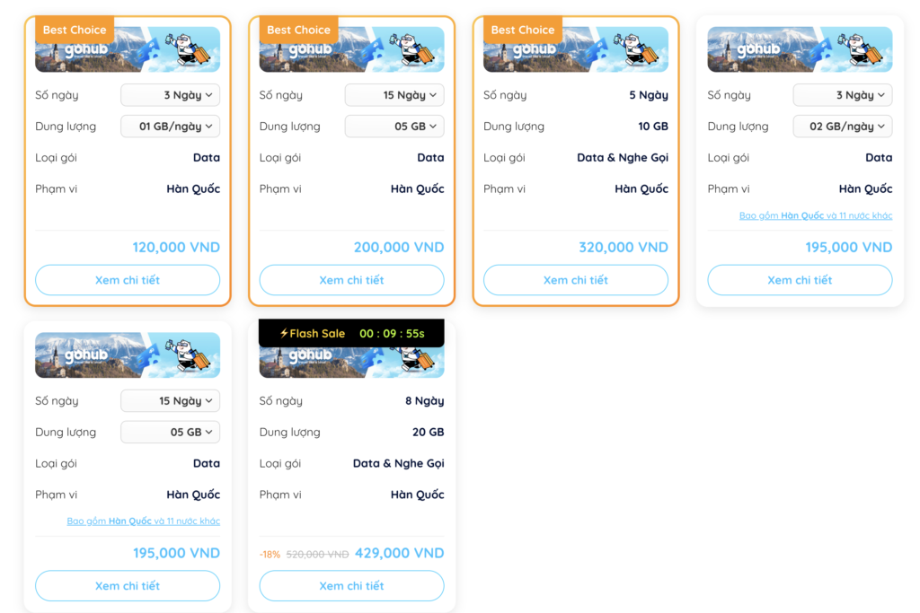 eSIM du lịch Hàn Quốc