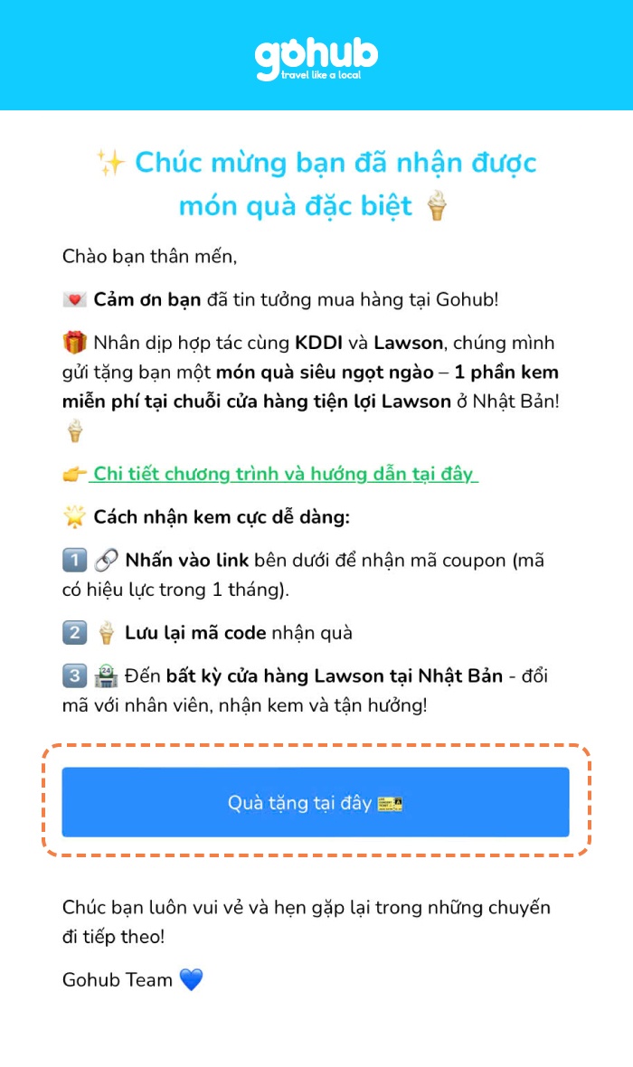 Email quà tặng