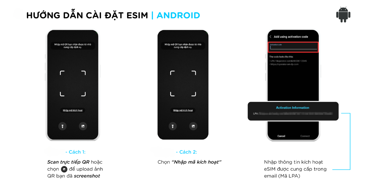 cài đặt esim cho samsung