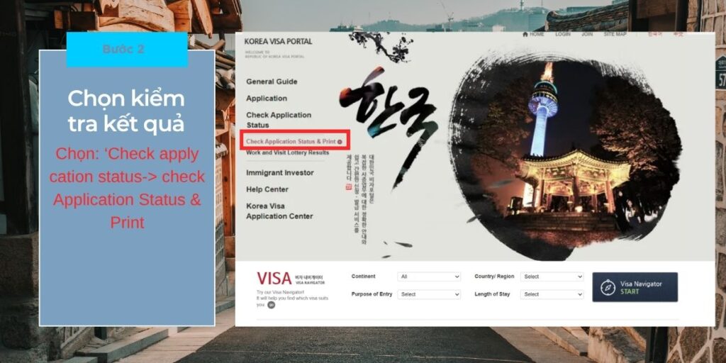 Các bước kiểm tra kết quả Visa Hàn Quốc