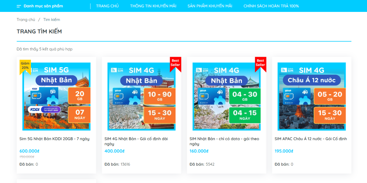 SIM 4G Nhật Bản Gói cố định của nhà mạng KDDI