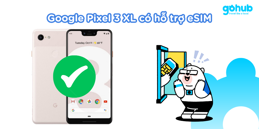 Google Pixel 3 XL có hỗ trợ eSIM