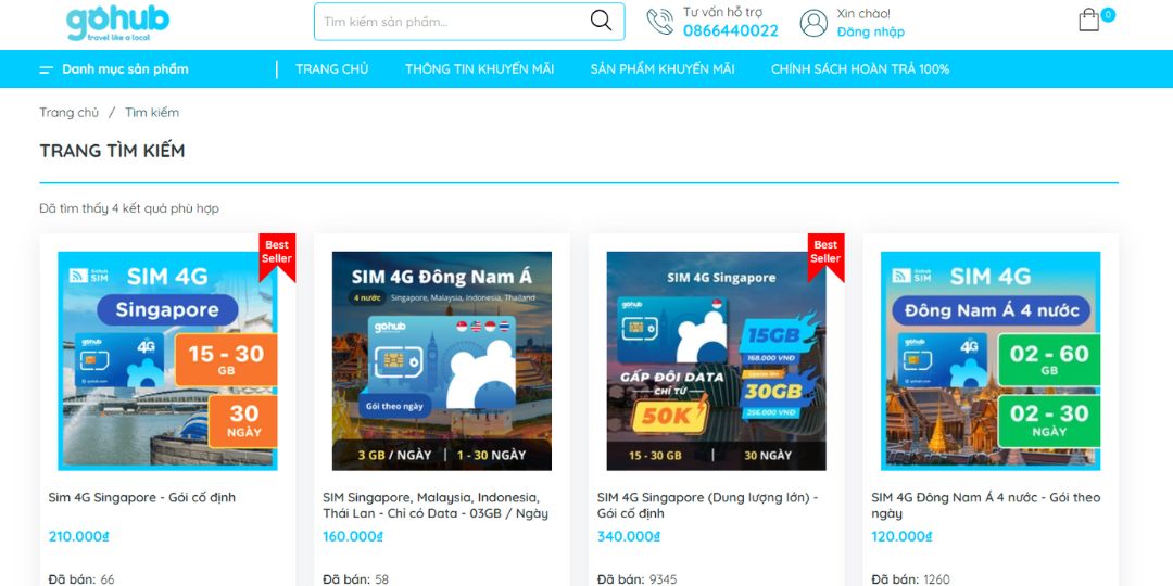 kinh nghiệm Mua SIM Singapore tại Gohub