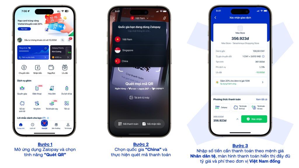 3 bước quét QR ZaloPay tại nước ngoài cực nhanh