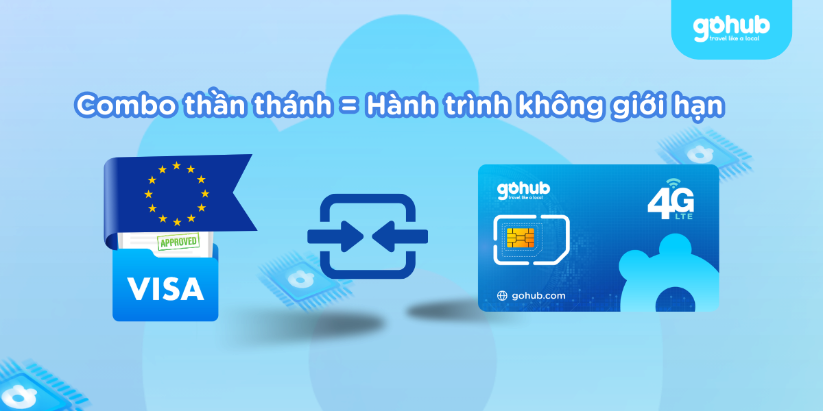 Combo thần thánh Visa Schengenc + eSIM GoHub = Hành trình không giới hạn