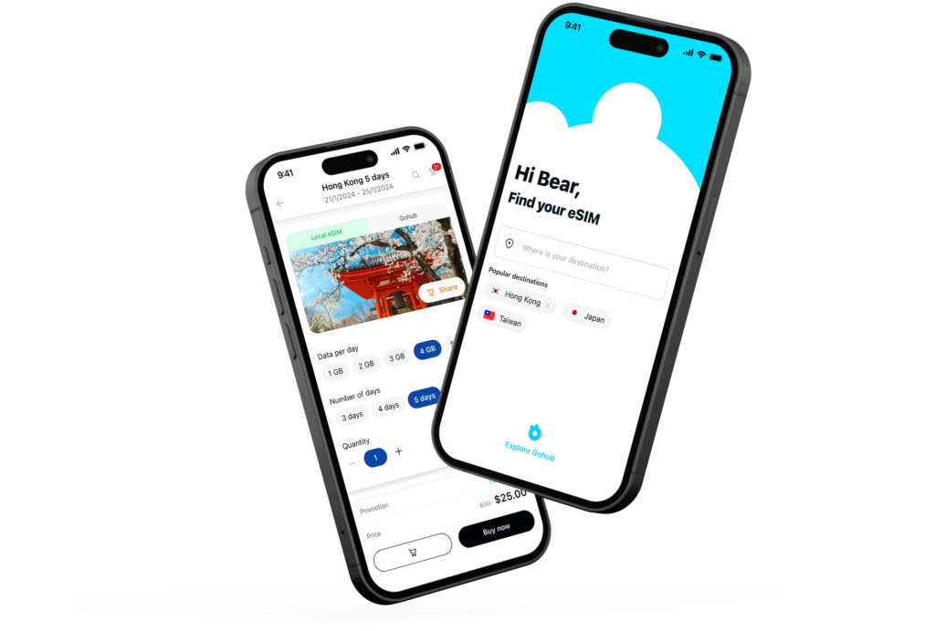 Giao diện ứng dụng Gohub